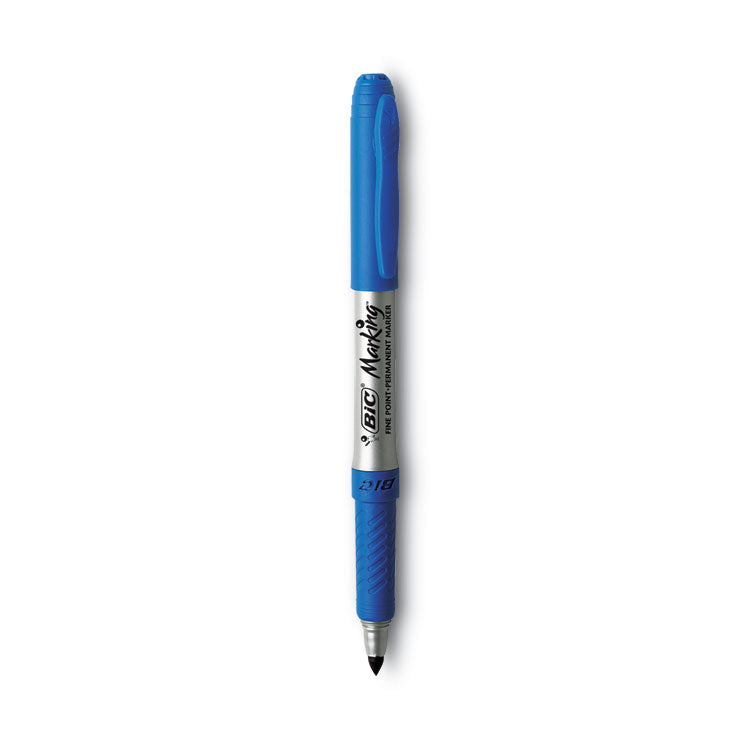 BIC - Intensity Fine Tip Permanent Marker, Fine Bullet Tip, Deep Sea Blue, Dozen