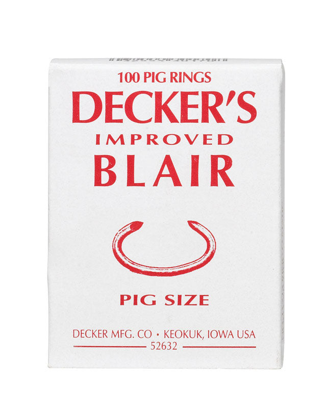 DECKER - Decker 12.5 Ga. Animal Ring For Pig 100 pk [4]