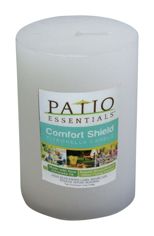 PATIO ESSENTIALS - Patio Essentials Citronella Pillar Candle For Mosquitoes/Other Flying Insects 8 oz - Case of 16