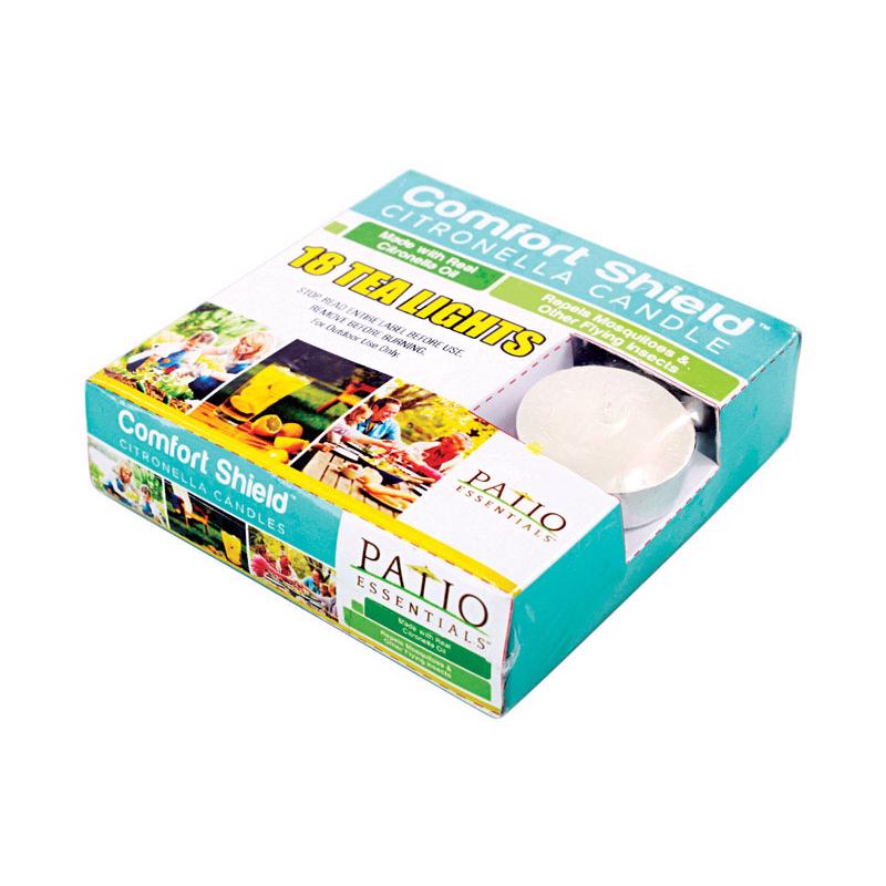 PATIO ESSENTIALS - Patio Essentials Comfort Shield Citronella Tea Light Candle For Mosquitoes/Other Flying Insects 18 p