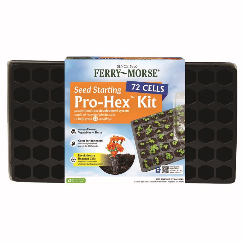 FERRY-MORSE - Ferry-Morse Pro-Hex 72 Cells 2.25 in. H X 1.5 in. W X 1.5 in. L Seed Starting Kit 1 pk