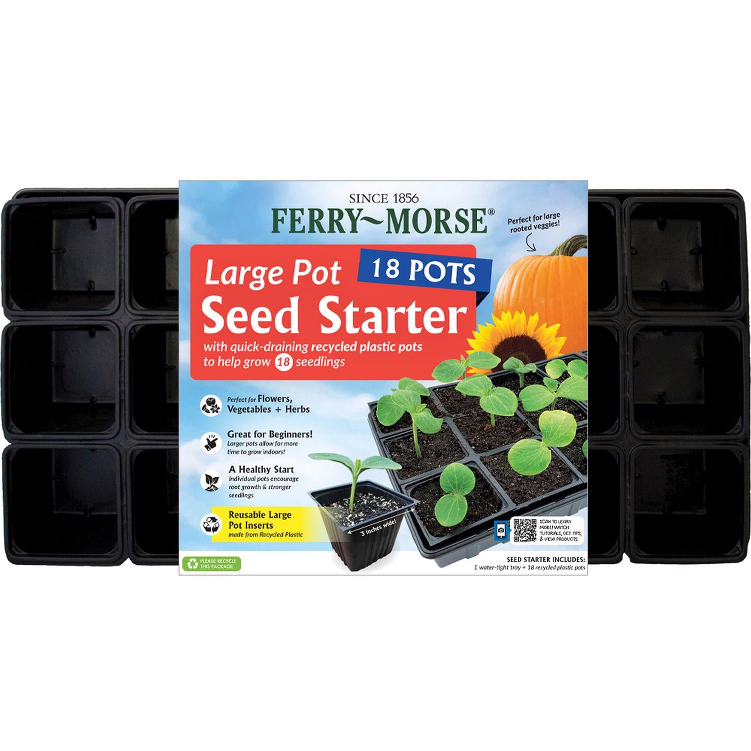 Ferry-Morse 18 Cells 11 in. W X 22 in. L Seed Starting Kit 1 pk - Case of 6