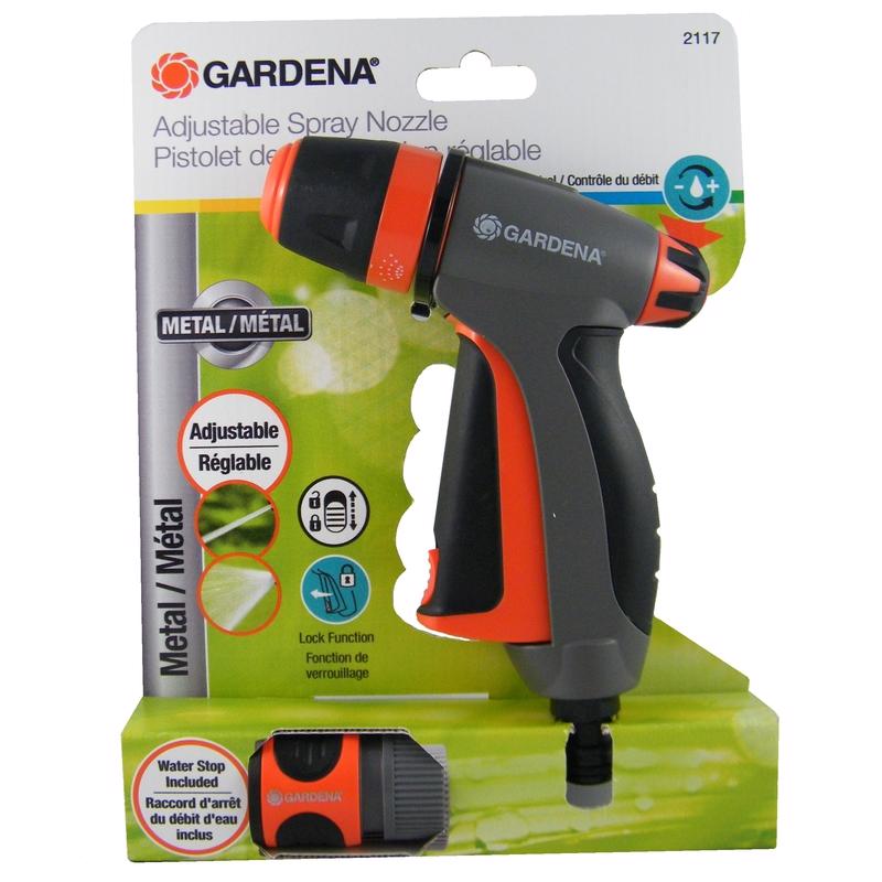 GARDENA - Gardena 2 Pattern Adjustable Twist Metal Spray Nozzle