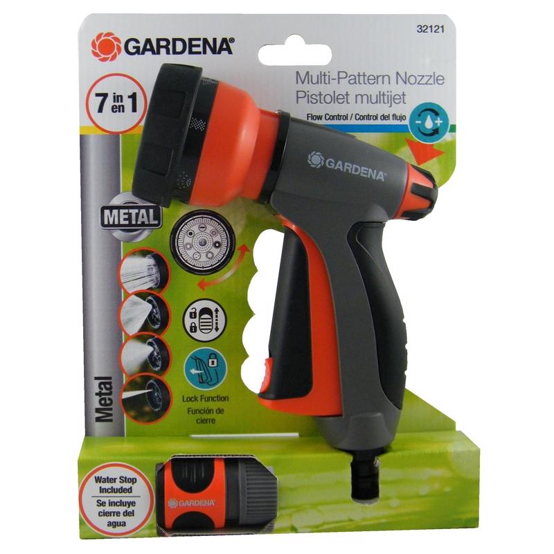 GARDENA - Gardena 7 Pattern Adjustable Metal Hose Nozzle