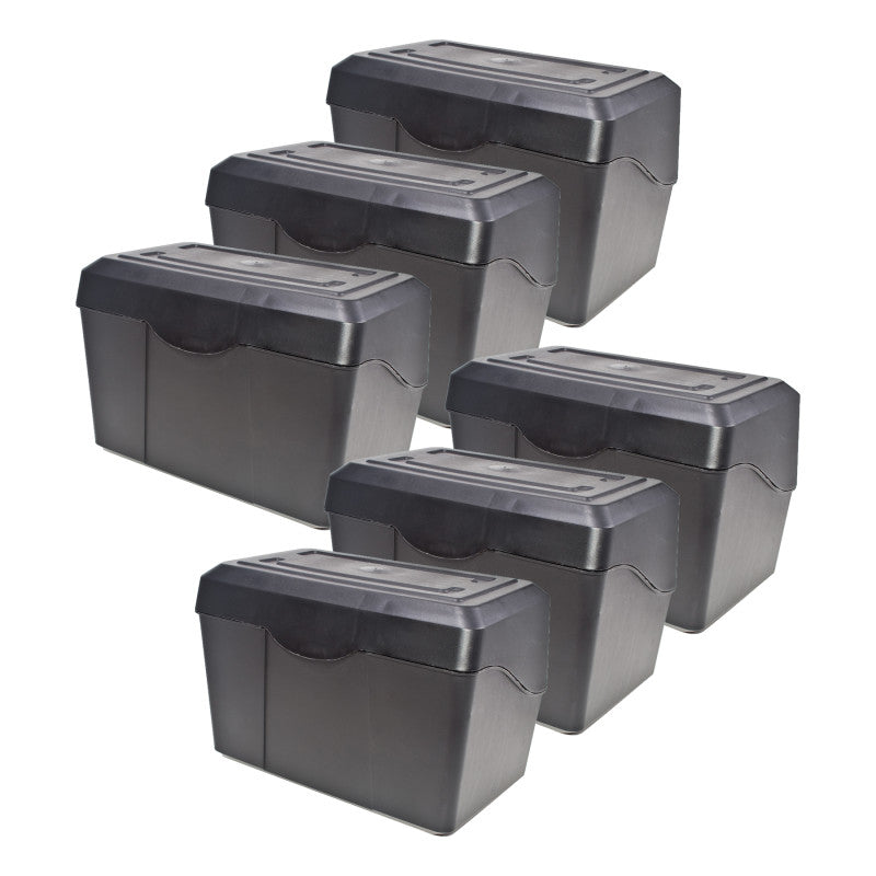 INNOVATIVE STORAGE DESIGNS - Black Index Card Holder, 3" x 5", Pack of 6