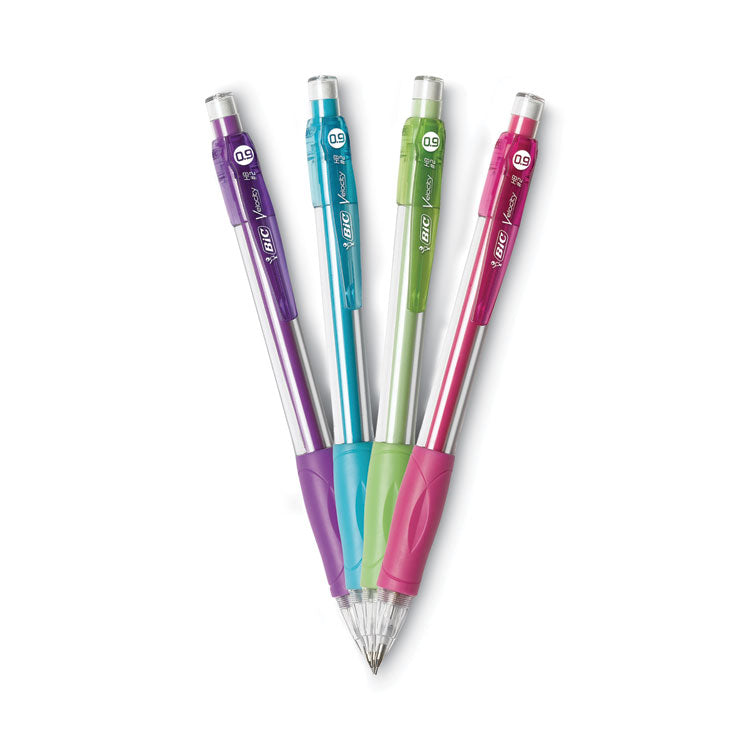 BIC - Velocity Original Mechanical Pencil, 0.9 mm, HB (#2.5), Black Lead, Turquoise Barrel, Dozen