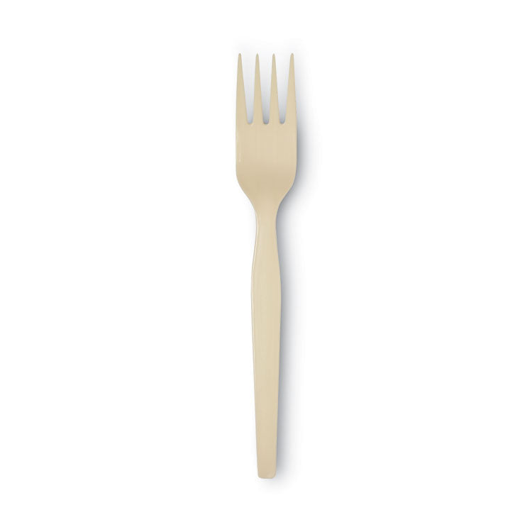 Dixie - SmartStock Plastic Cutlery Refill, Forks, 6.5", Series-O Mediumweight Bio-Blend, Beige, 40/Pack, 24 Packs/Carton