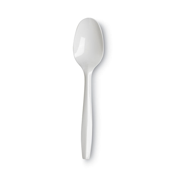 Dixie - Plastic Cutlery, Mediumweight Teaspoons, White, 1,000/Carton