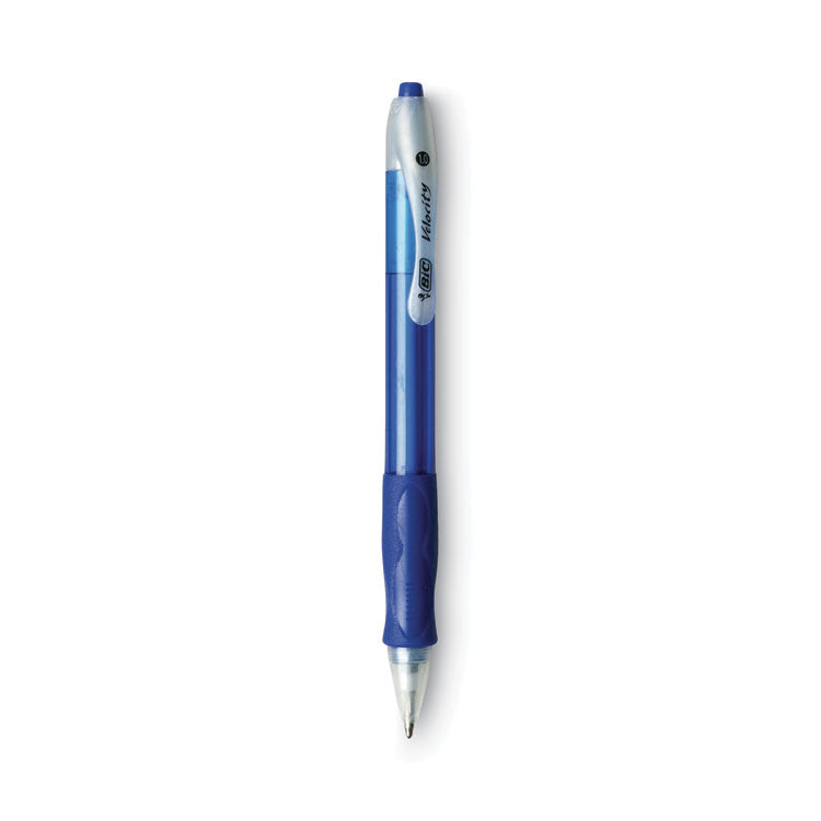 BIC - Velocity Easy Glide Ballpoint Pen Value Pack, Retractable, Medium 1 mm, Blue Ink, Blue Barrel, 36/Pack