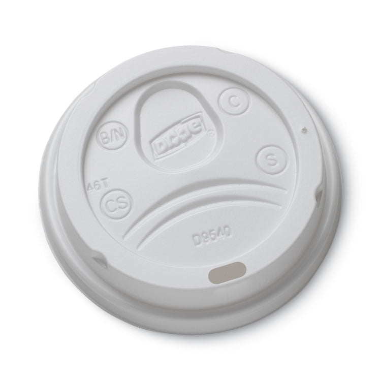 Dixie - Sip-Through Dome Hot Drink Lids, Fits 10 oz Cups, White, 100/Pack