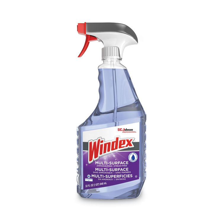 Windex - Non-Ammoniated Glass/Multi Surface Cleaner, Fresh Scent, 32 oz Bottle, 8/Carton