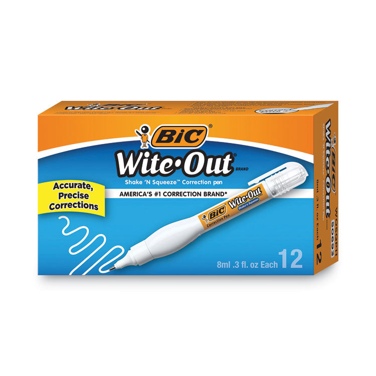 BIC - Wite-Out Shake 'n Squeeze Correction Pen, 8 mL, White