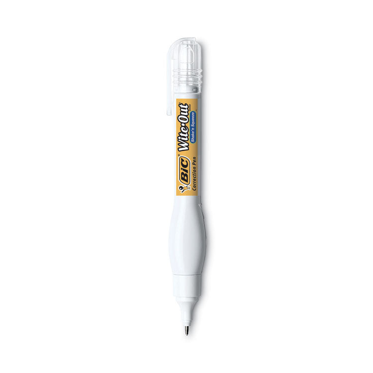 BIC - Wite-Out Shake 'n Squeeze Correction Pen, 8 mL, White, 4/Pack