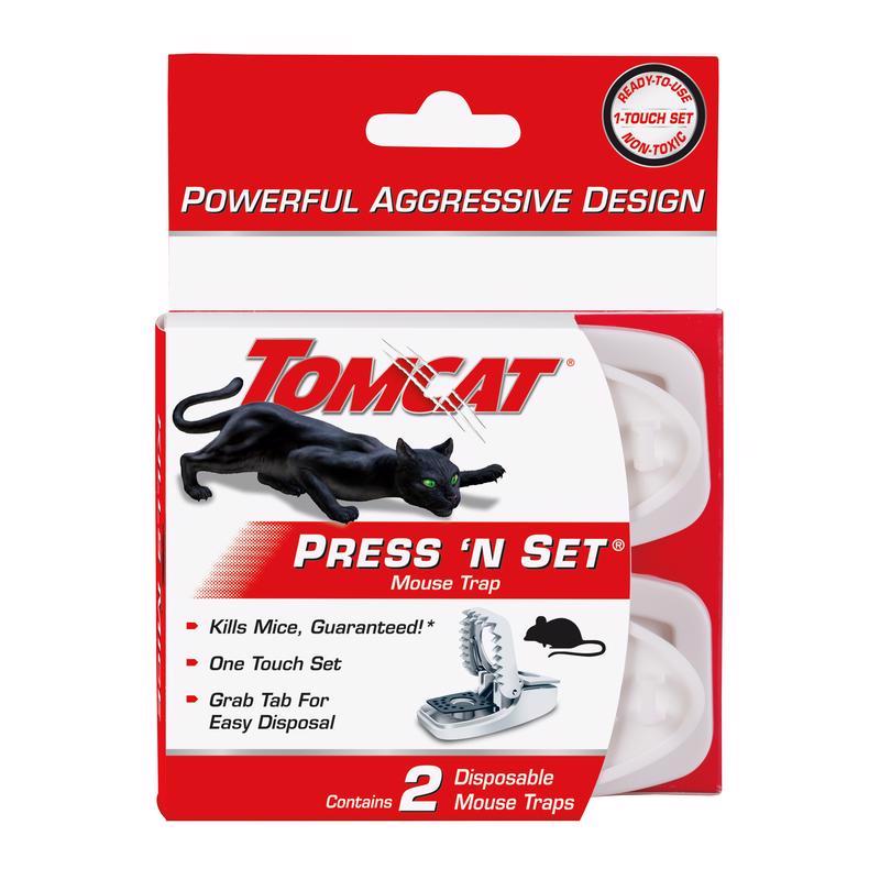 TOMCAT - Tomcat Press 'N Set Small Snap Trap For Mice 2 pk