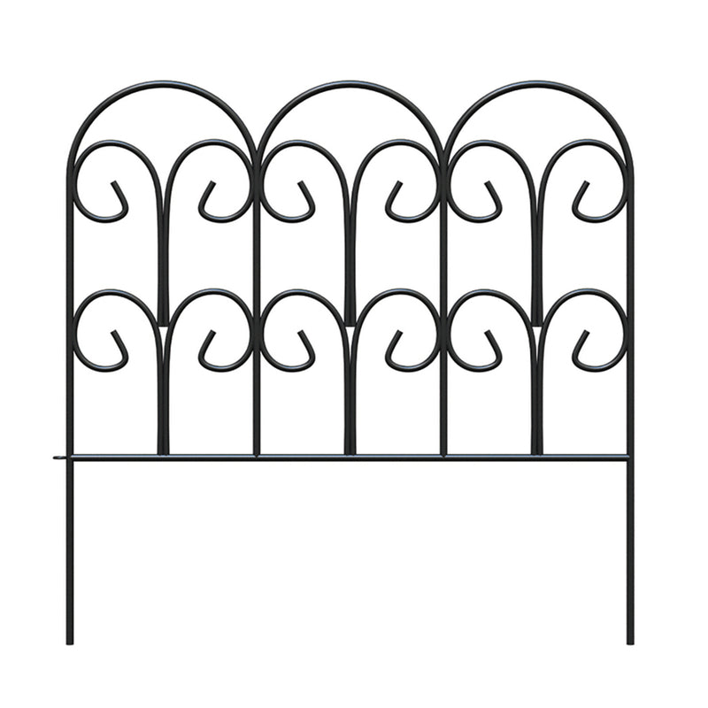 PANACEA - Panacea 18 in. L X 18 in. H Steel Black Scroll Garden Edging