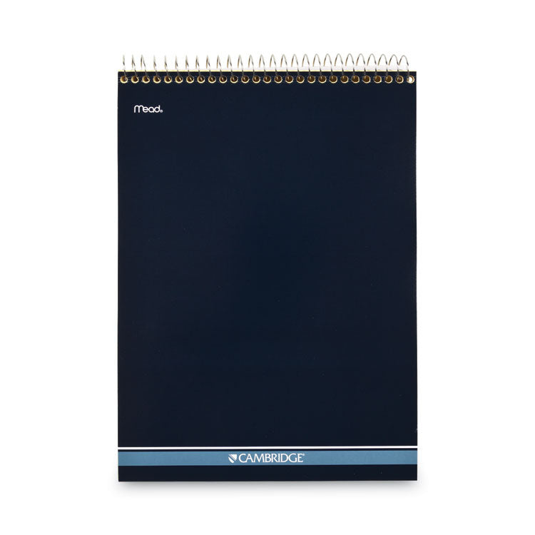 Cambridge - Stiff-Back Wire Bound Notepad, Wide/Legal Rule, Canary/Blue Cover, 70 Canary-Yellow 8.5 x 11.5 Sheets