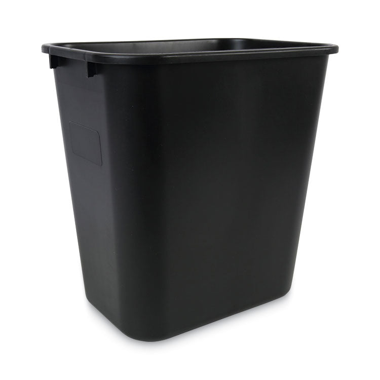 Boardwalk - Soft-Sided Wastebasket, 28 qt, Plastic, Black