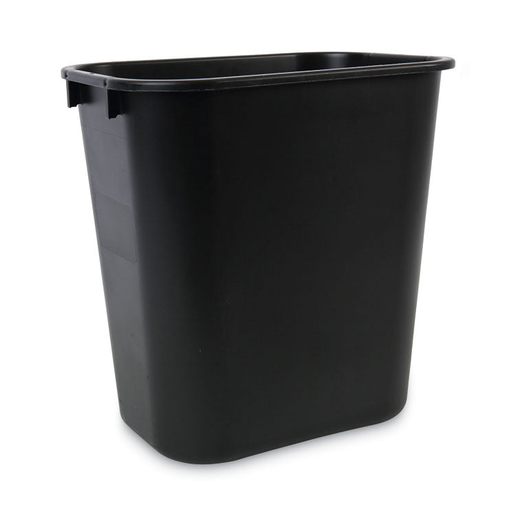 Boardwalk - Soft-Sided Wastebasket, 14 qt, Plastic, Black