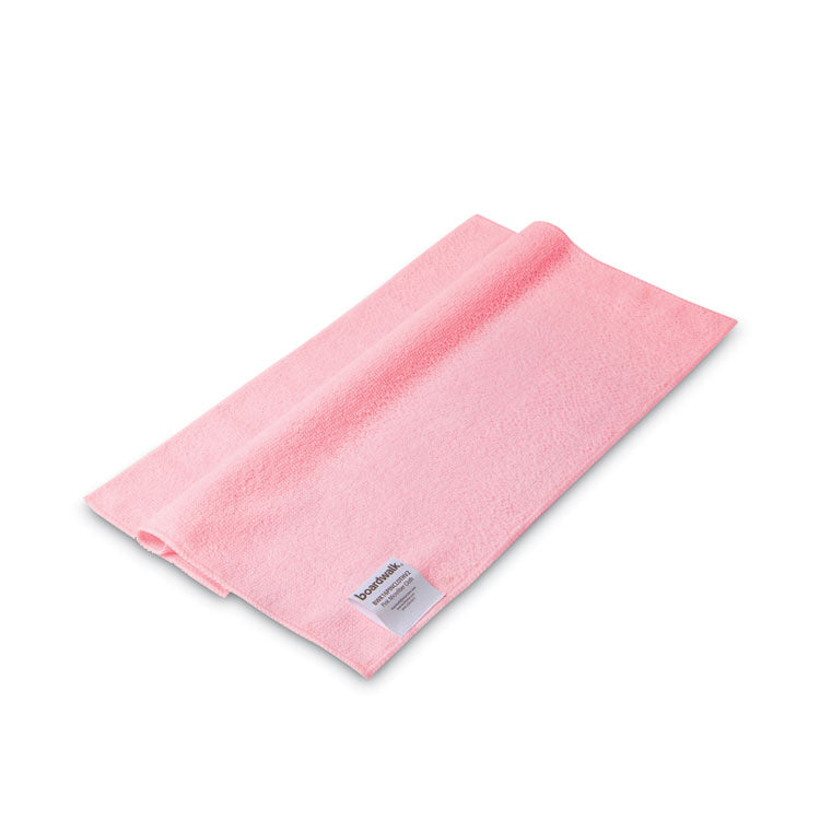 Boardwalk - Microfiber Cleaning Cloths, 16 x 16, Pink, 24/Pack (7416209)