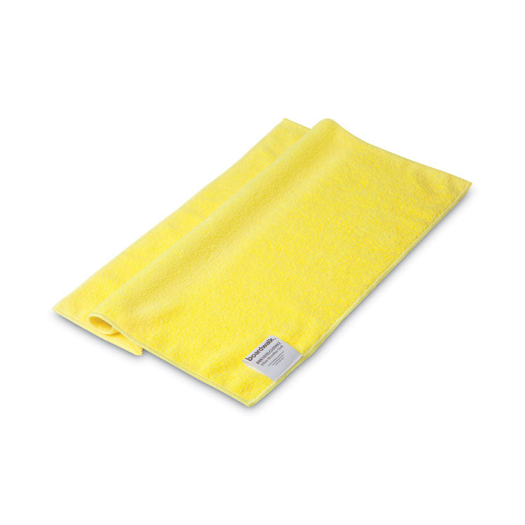 Boardwalk - Microfiber Cleaning Cloths, 16 x 16, Yellow, 24/Pack (7416217)