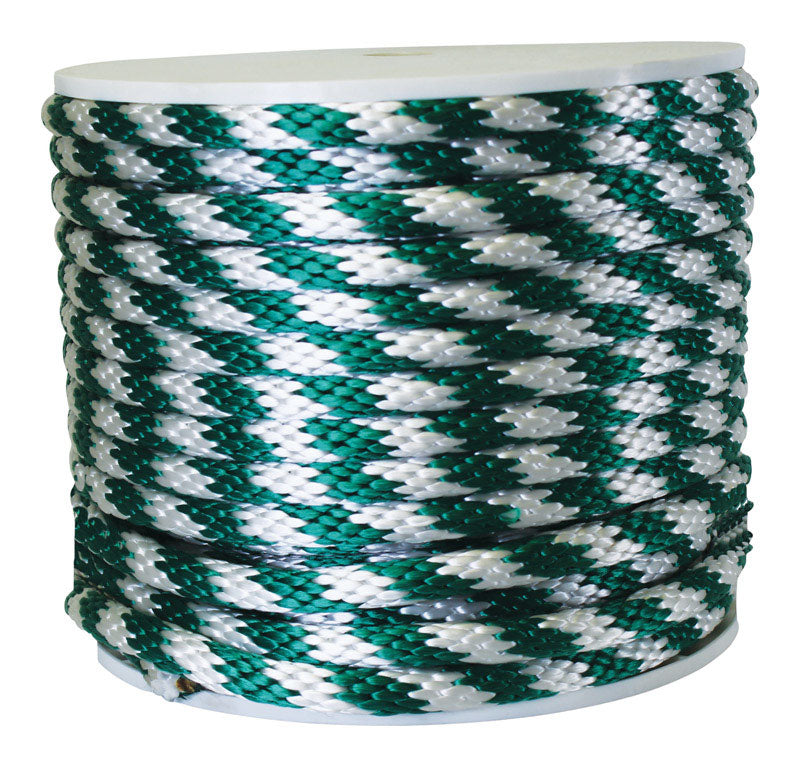 KOCH - Koch 5/8 in. D X 140 ft. L Green/White Solid Braided Poly Derby Rope