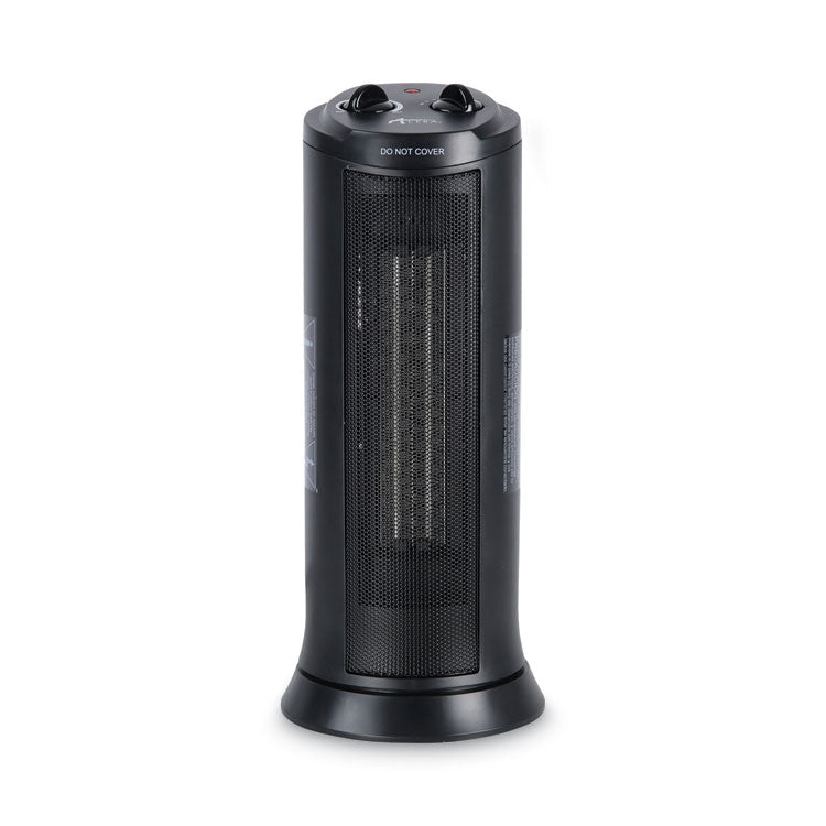 Alera - Mini Tower Ceramic Heater, 1,500 W, 7.37 x 7.37 x 17.37, Black