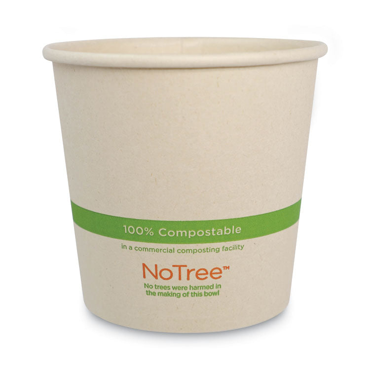 World Centric - No Tree Paper Bowls, 24 oz, 4.4" Diameter x 4.5"h, Natural, Sugarcane, 500/Carton