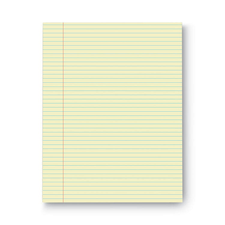 Universal - Glue Top Pads, Narrow Rule, 50 Canary-Yellow 8.5 x 11 Sheets, Dozen