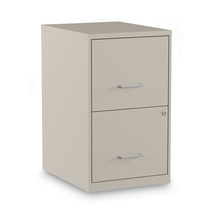 Alera - Soho Vertical File Cabinet, 2 Drawers: File/File, Letter, Putty, 14" x 18" x 24.1"