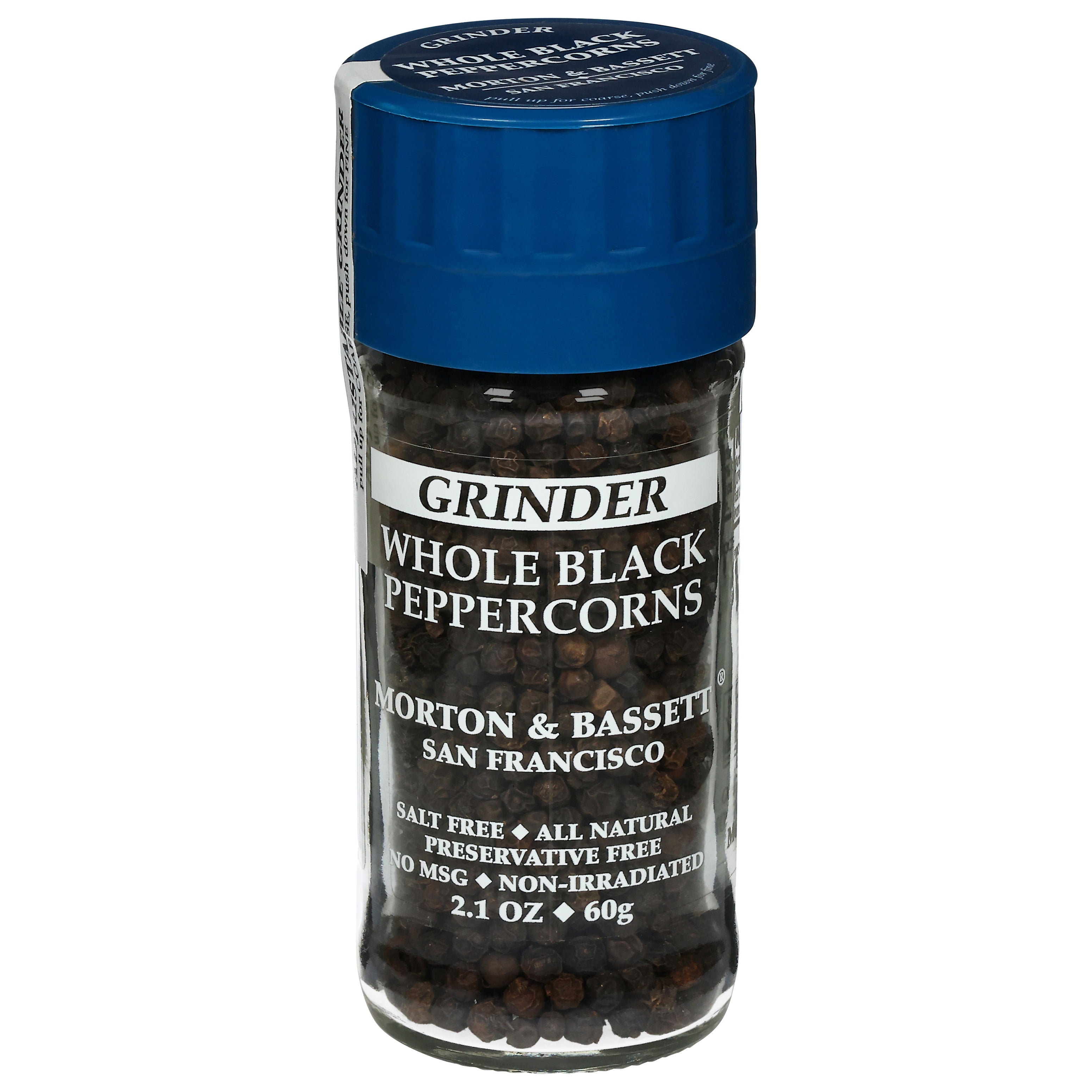 Morton & Bassett Grinder Whole Black Peppercorns 2.1 oz - Case of 3