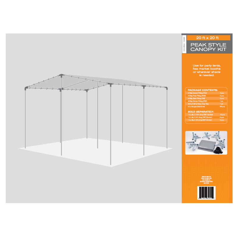 AHC - AHC 20 ft. W X 20 ft. L Heavy Duty Polyethylene Canopy Tarp Silver