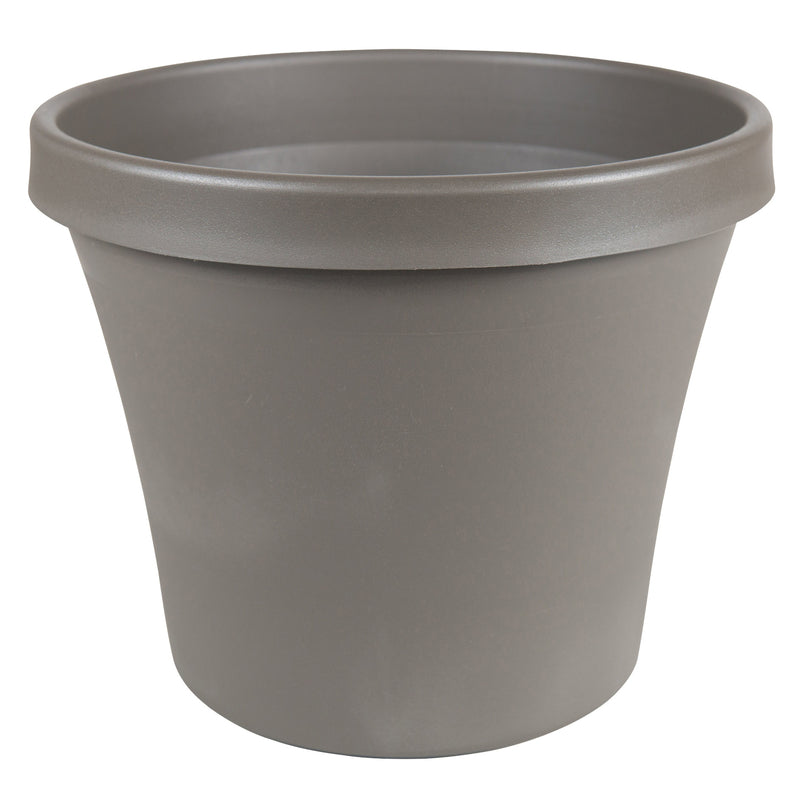 BLOEM - Bloem TerraPot 8 in. D Resin Terra Planter Charcoal