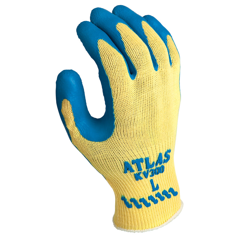 ATLAS - Atlas Unisex Indoor/Outdoor Coated Work Gloves Blue/Yellow L 1 pair