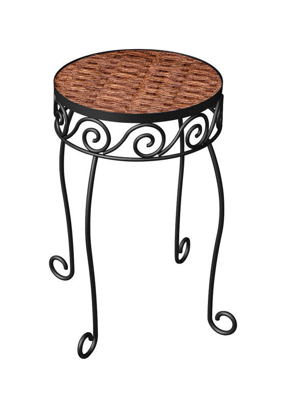 PANACEA - Panacea 16-1/2 in. H Brown Steel/Wicker Plant Stand