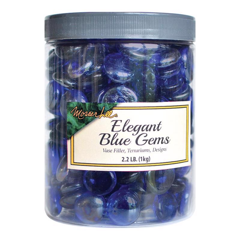 MOSSER LEE - Mosser Lee Elegant Blue Gems Blue Decorative Glass Vase Filler 2.2 lb