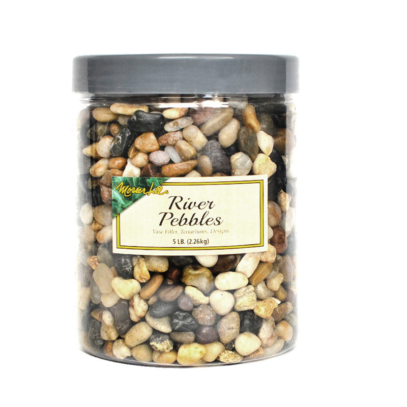 MOSSER LEE - Mosser Lee River Pebbles Assorted Stone Vase Filler 5 lb