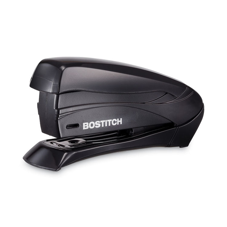 Bostitch - Inspire Spring-Powered Half-Strip Compact Stapler, 15-Sheet Capacity, Black