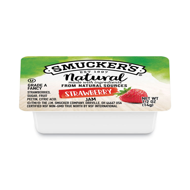 Smucker's - Smuckers 1/2 Ounce Natural Jam, 0.5 oz Container, Strawberry, 200/Carton