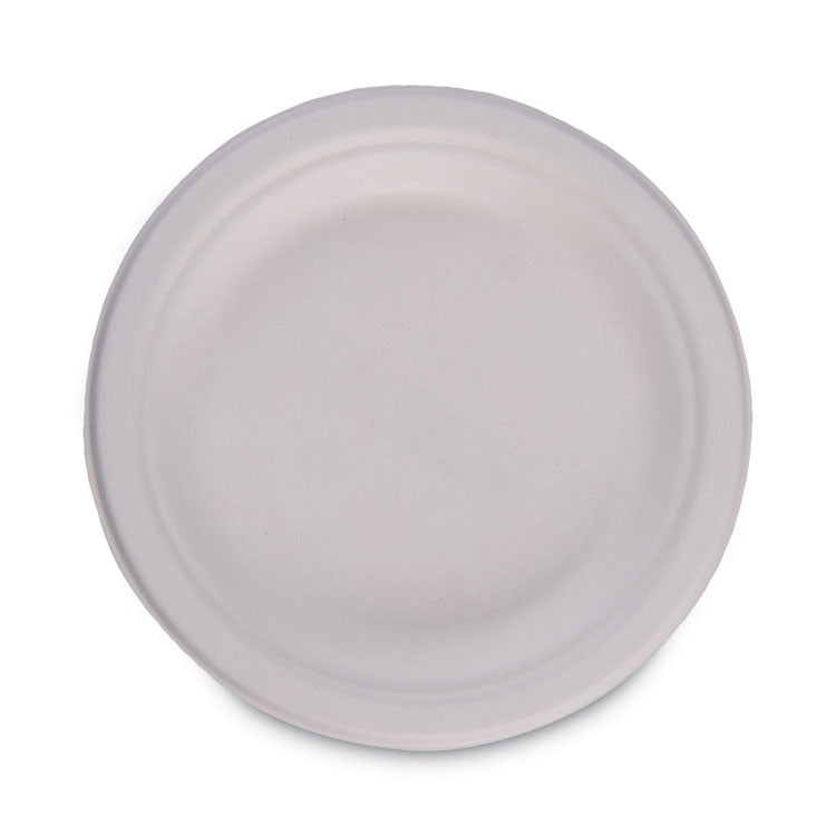 Boardwalk - Bagasse Dinnerware, Plate, 6" dia, White, 1,000/Carton