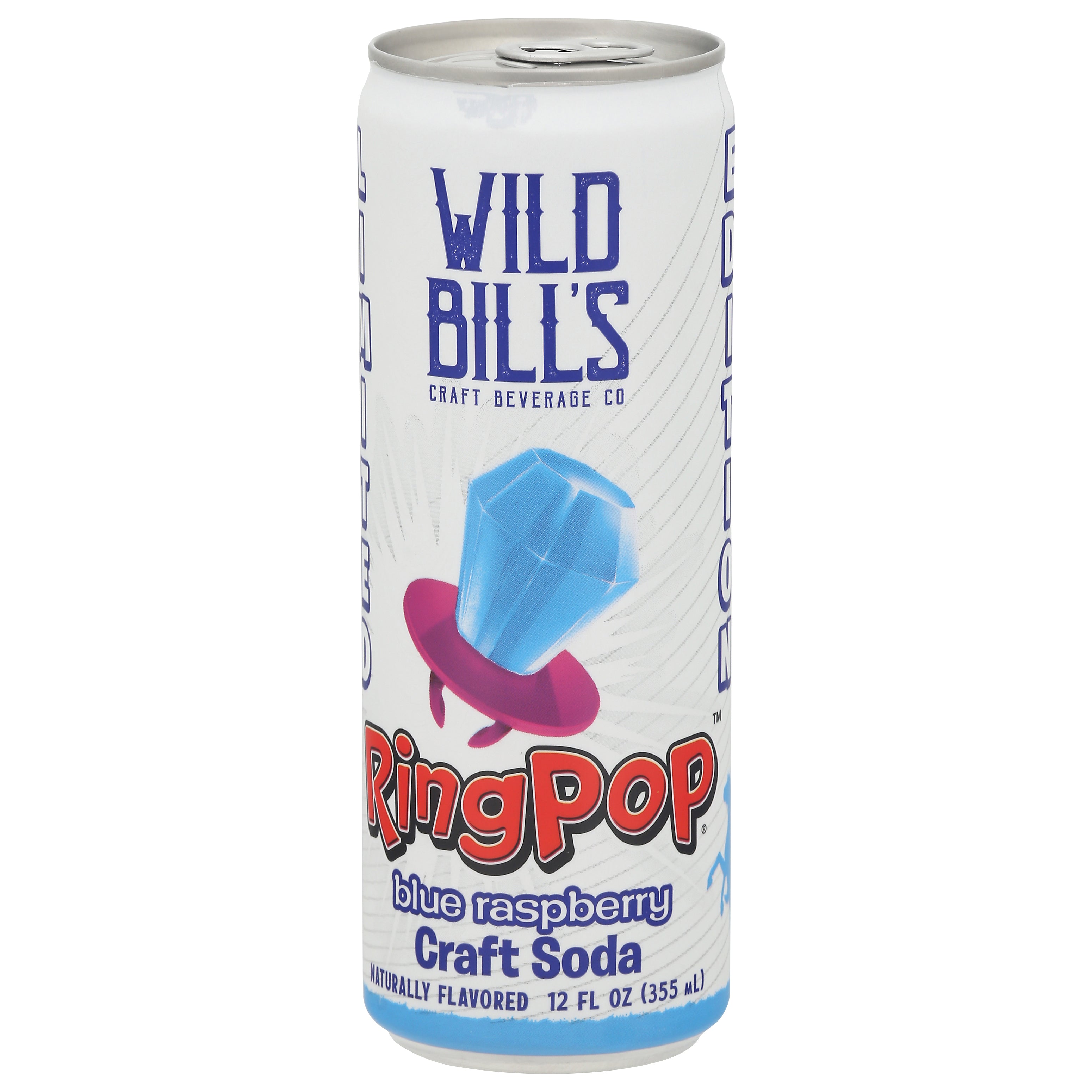 Wild Bill's Ring Pop Blue Raspberry Craft Soda 12 fl oz - Case of 12