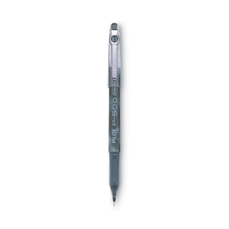 Pilot - Precise P-500 Gel Pen, Stick, Extra-Fine 0.5 mm, Black Ink, Black Barrel, Dozen