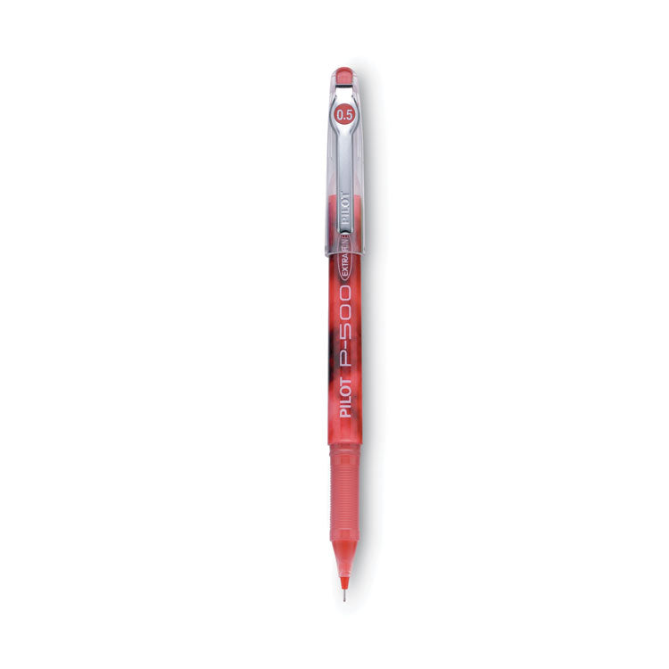 Pilot - Precise P-500 Gel Pen, Stick, Extra-Fine 0.5 mm, Red Ink, Red Barrel, Dozen