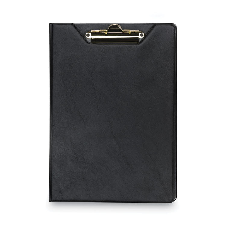 Samsill - Value Padfolio, Heavyweight Sealed Vinyl, Brass Clip, Inside Front Pocket, Black