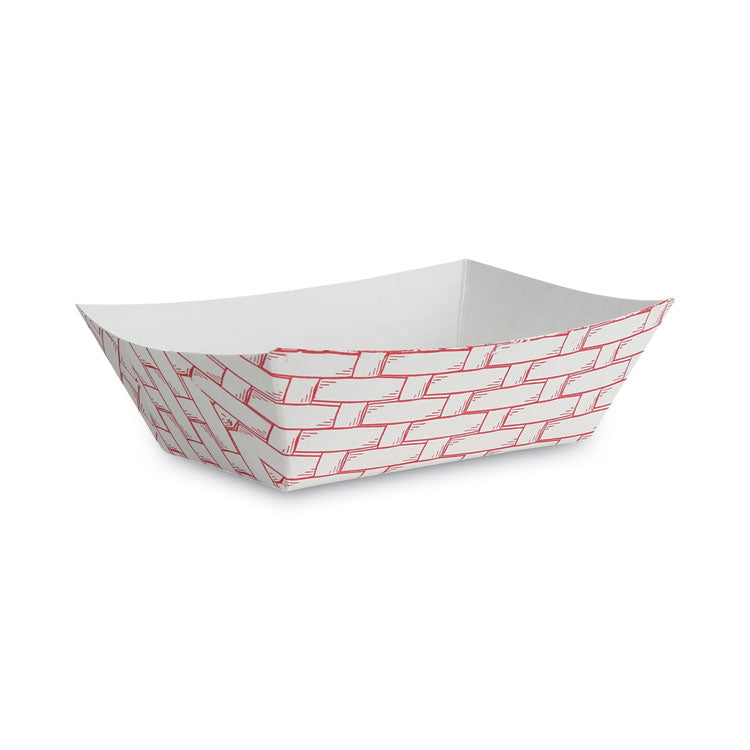 Boardwalk - Paper Food Baskets, 1 lb Capacity, Red/White, 1,000/Carton