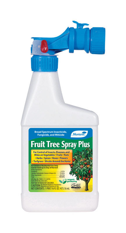 MONTEREY - Monterey Fruit Tree Spray Plus Organic Insect Killer/Fungus Control Liquid Concentrate 16 oz