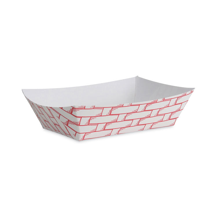 Boardwalk - Paper Food Baskets, 2 lb Capacity, Red/White, 1,000/Carton