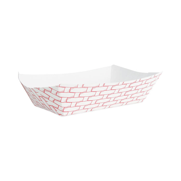 Boardwalk - Paper Food Baskets, 5 lb Capacity, Red/White, 500/Carton