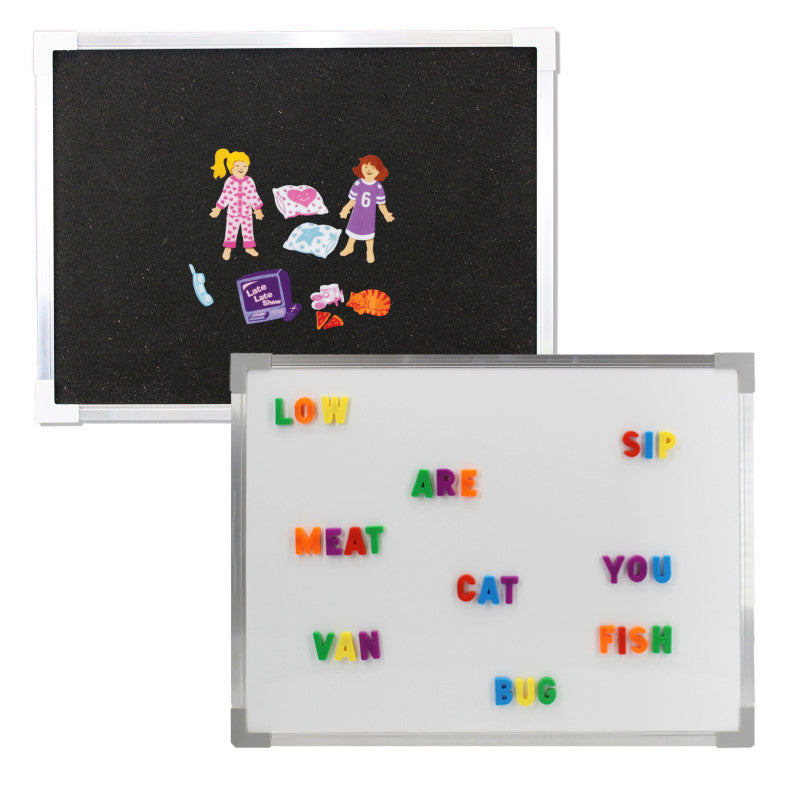 CRESTLINE PRODUCTS - Magnetic Dry-Erase and Flannel Board, 18" x 24"
