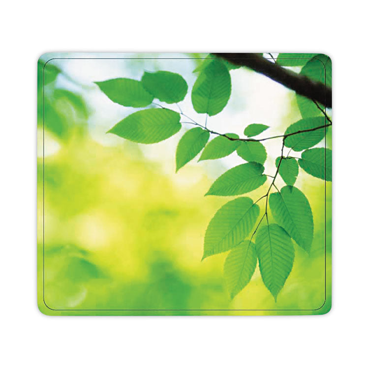 Fellowes - Recycled Mouse Pad, 9 x 8, Leaves Design