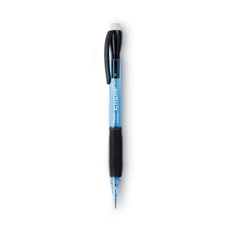 Pentel - Champ Mechanical Pencil, 0.7 mm, HB (#2.5), Black Lead, Blue Barrel, Dozen